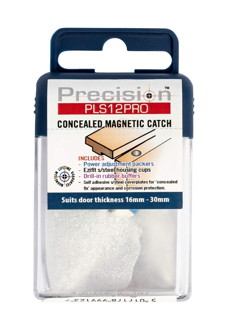 Precision PLS12PRO Concealed Magnetic Catch, Stainless Steel,12mm - Image 1